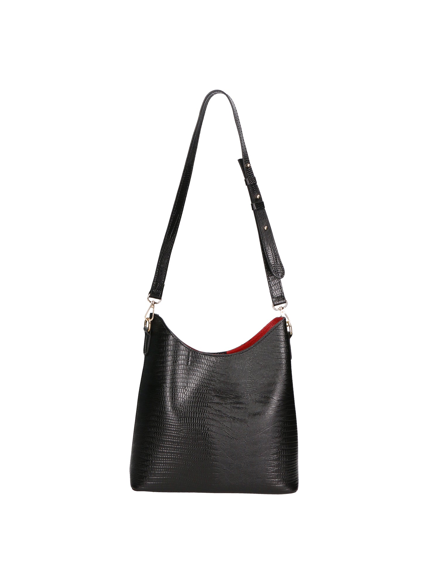 Carmine Borsa a spalla da donna Vera pelle 05442-LU28 NERO Gave Lux