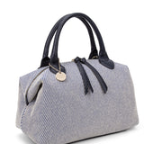 Borsa a mano da donna 100% pelle vegana PU 749-1PT-NAVYBLUE Diana&co