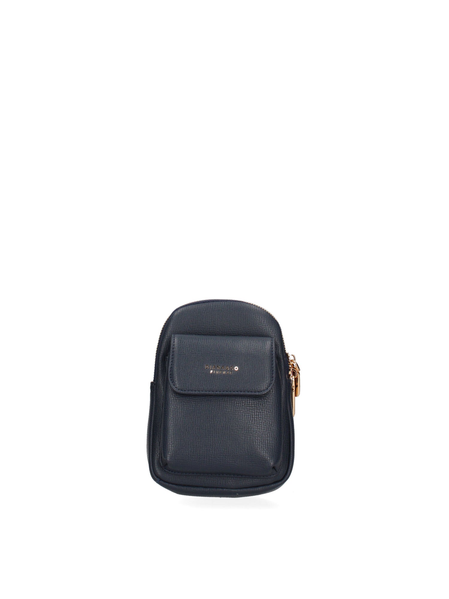Borsa a tracolla donna Ecopelle e zip 601-1-NAVY BLUE Diana&co