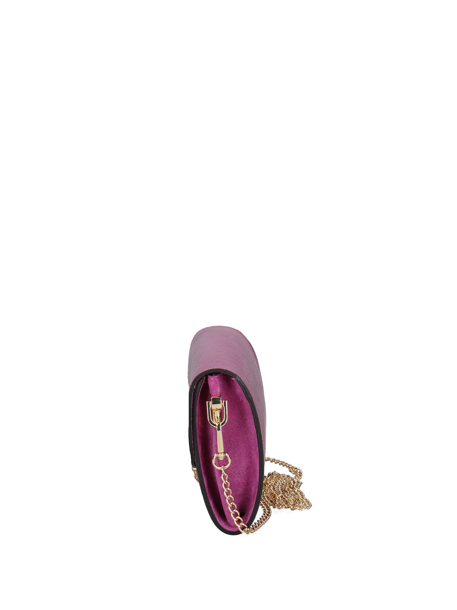 Borsa a tracolla da donna Vera pelle 00734-217 PETUNIA Viola Castellani