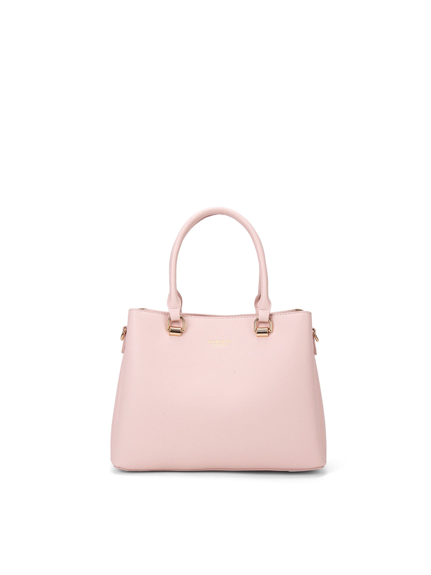 Borsa a mano da donna 100% pelle vegana PU 711-4PT-LIGHT PINK Diana&co