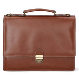 Ivo 7003-MARRONE Borsa da lavoro unisex in vera pelle Gave Lux