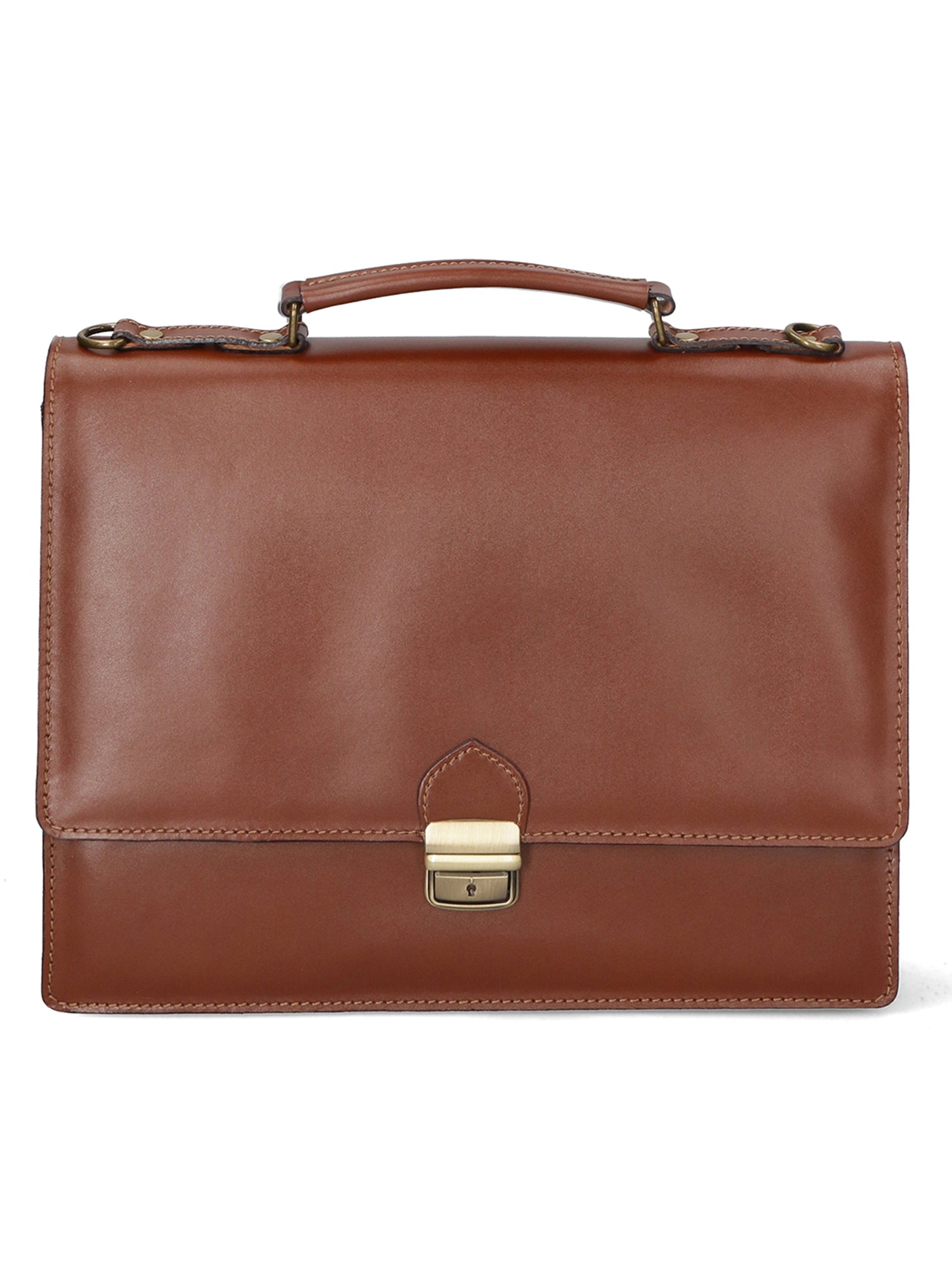 Ivo 7003-MARRONE Borsa da lavoro unisex in vera pelle Gave Lux