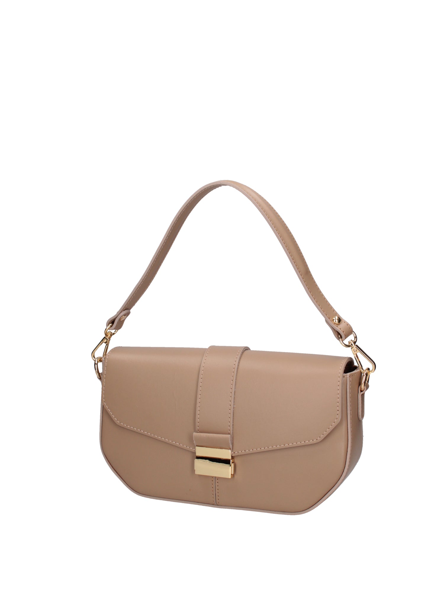 Borsa a spalla da donna Vera pelle 07229-L110 TAUPE Roberta Rossi