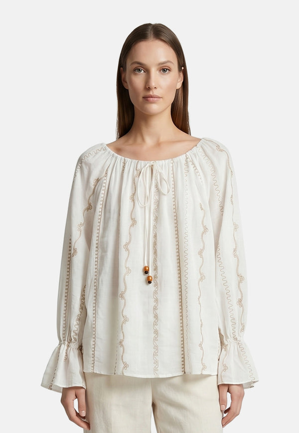 Vestito in Cotone Bianco Roberta Rossi