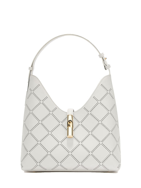 Borsa a Spalla in Pelle Ruga Bianco