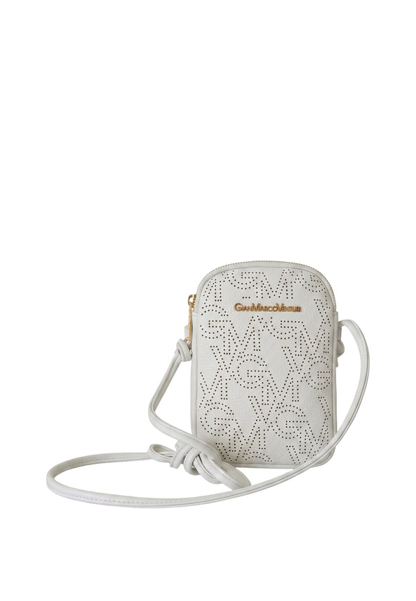 Borsa a tracolla in Pelle Vegana Bianco GianMarco Venturi