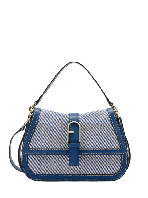 Borsa a Mano in Canvas Blue Jeans