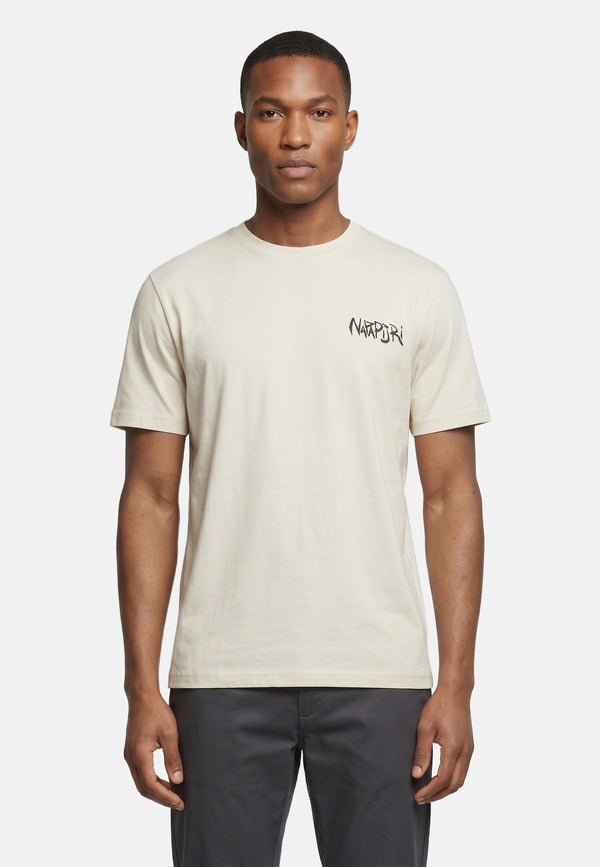 T-shirt in Cotone Beige Napapijri