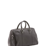 Borsa da viaggio unisex in vera pelle 100% cotone 4040-NERO Alessia Firenze