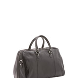 Borsa da viaggio unisex in vera pelle 100% cotone 4040-NERO Alessia Firenze