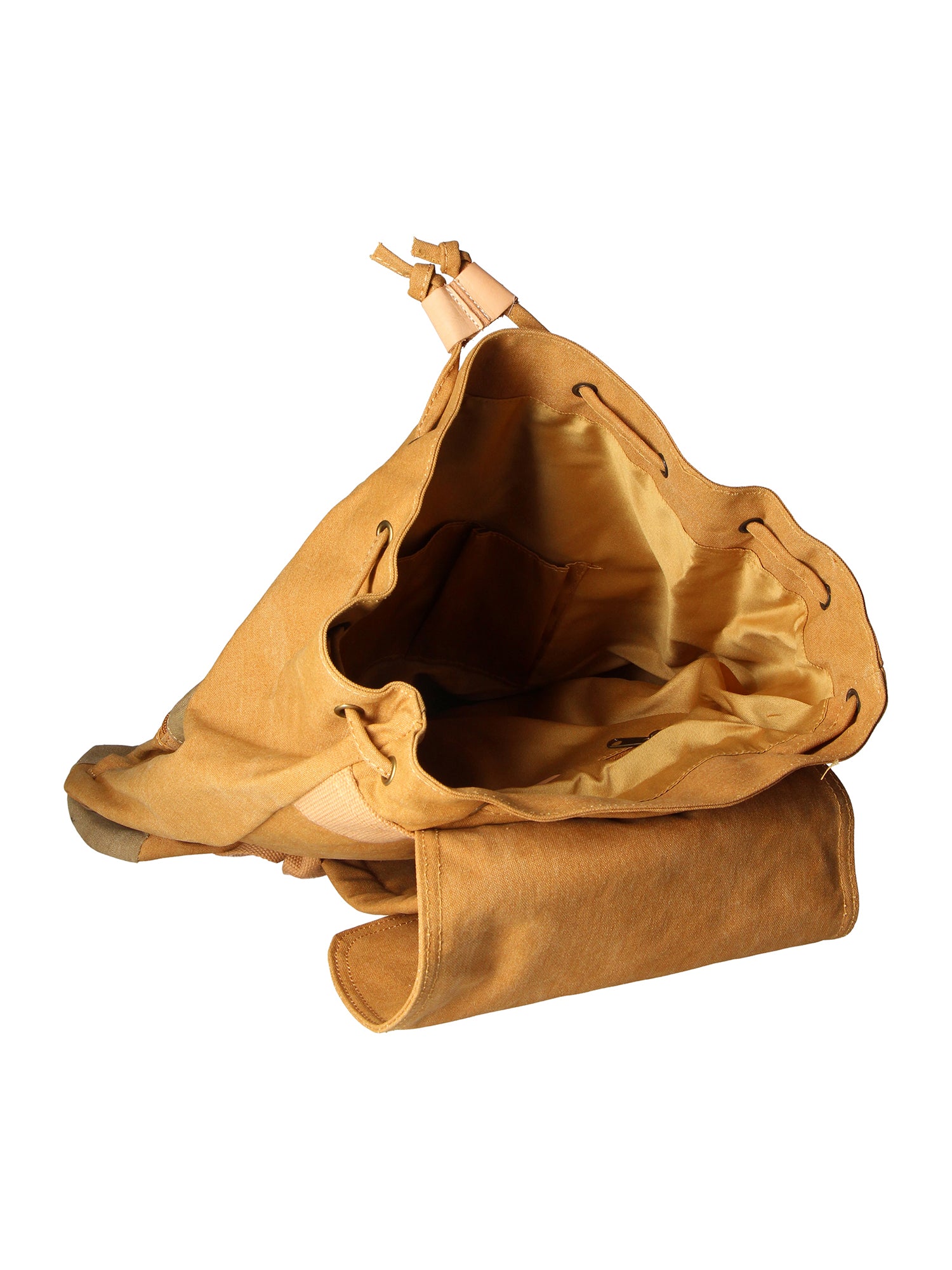 Mavi’ ZG3013-CUOIO COGNAC Zaino unisex in canvas e vera pelle Gave Lux
