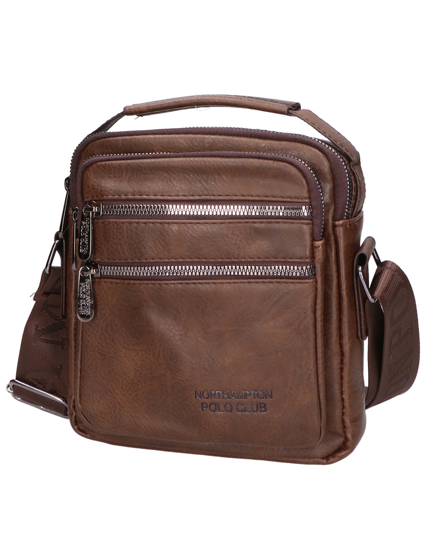 Borsa a tracolla uomo 100% pelle PU PCL3055-COFFEE Northampton Polo Club