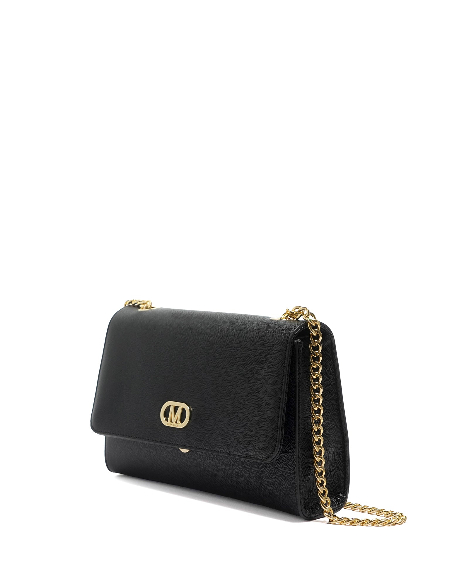 Borsa a mano da donna 100% poliestere KATE-GRAIN-BLACK-GOLD Marc Ellis