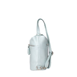 Women's White Convertible Shoulder Bag in Genuine Leather Made in Italy 30x26x9 cm