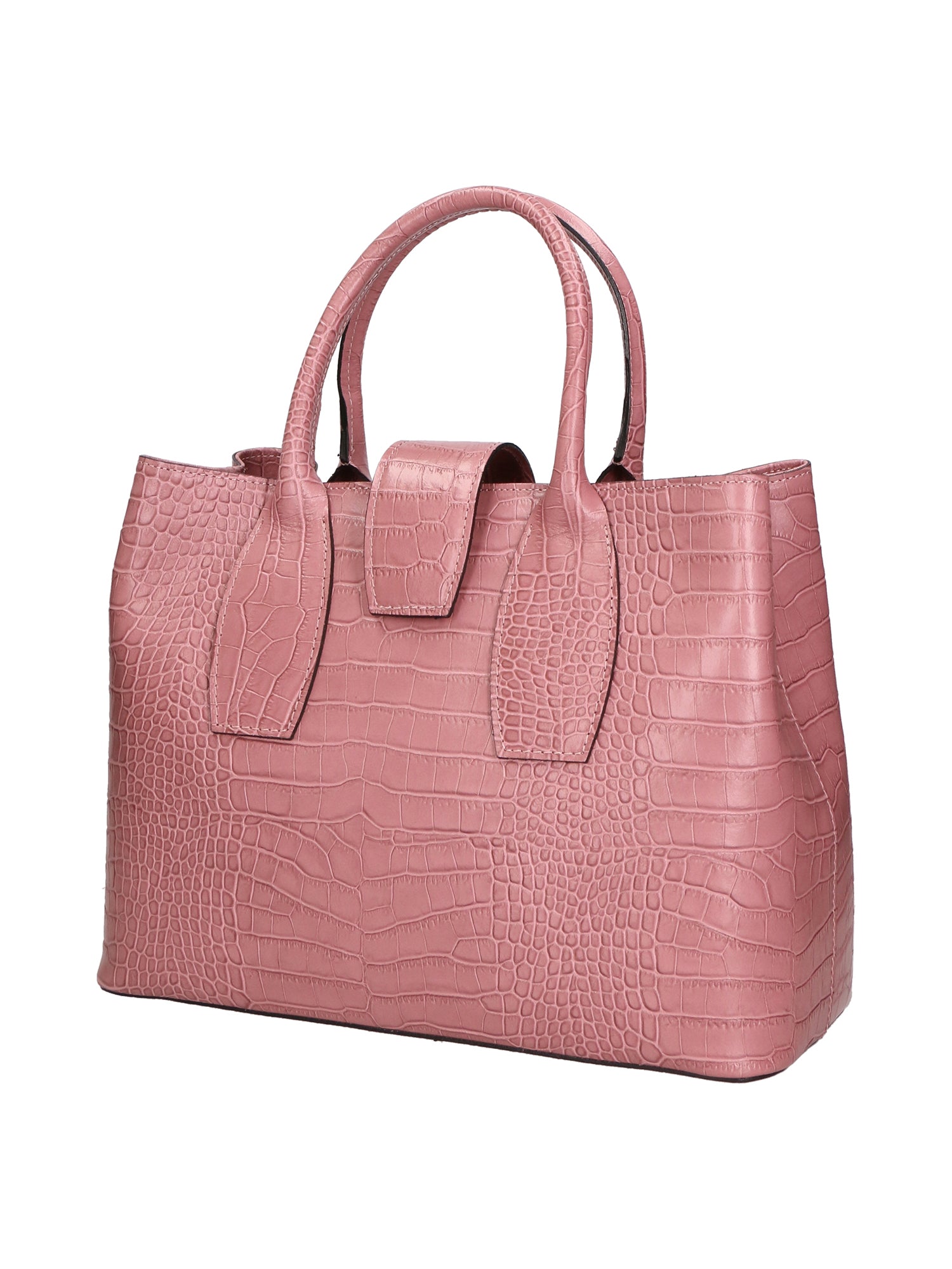 Letizia Borsa a mano da donna Pelle stampata croco 06542-ROSA ANTICO Gave Lux
