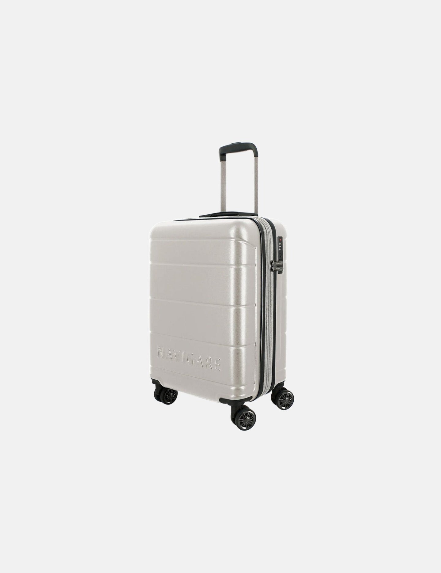 Borsa Shopper in Poliestere Grigio Chiaro
