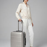 Borsa Shopper in Poliestere Grigio Chiaro