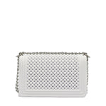 Borsa a mano da donna 100% Pvc FLAT M BALL-OFF BLANC + BRUSH SILVER Marc Ellis
