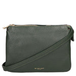Borsa a tracolla da donna Vera pelle MYB-6054-FW-D14 VERDE SCURO DARK GREEN My Best Bag