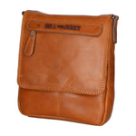 Borsa a tracolla da uomo in vera pelle RFID HILB-6155-CUOIO Hill Burry
