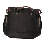 Mia Borsa a tracolla unisex Canvas e vera pelle ZG3003-NERO BLACK Gave Lux