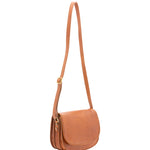Borsa a tracolla da donna 100% vera pelle 4582-MIELE Alessia Firenze