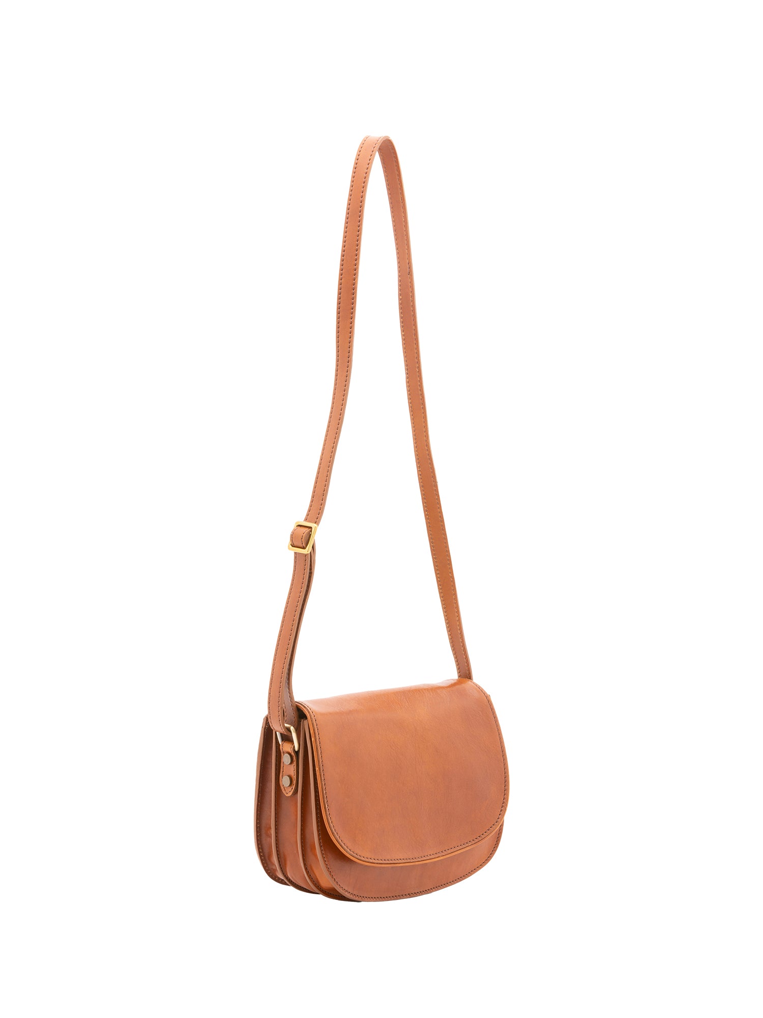 Borsa a tracolla da donna 100% vera pelle 4582-MIELE Alessia Firenze