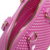 Borsa a mano da donna 100% Pvc FLAT XS BALL-AURORA PINK + OFF GOLD Marc Ellis