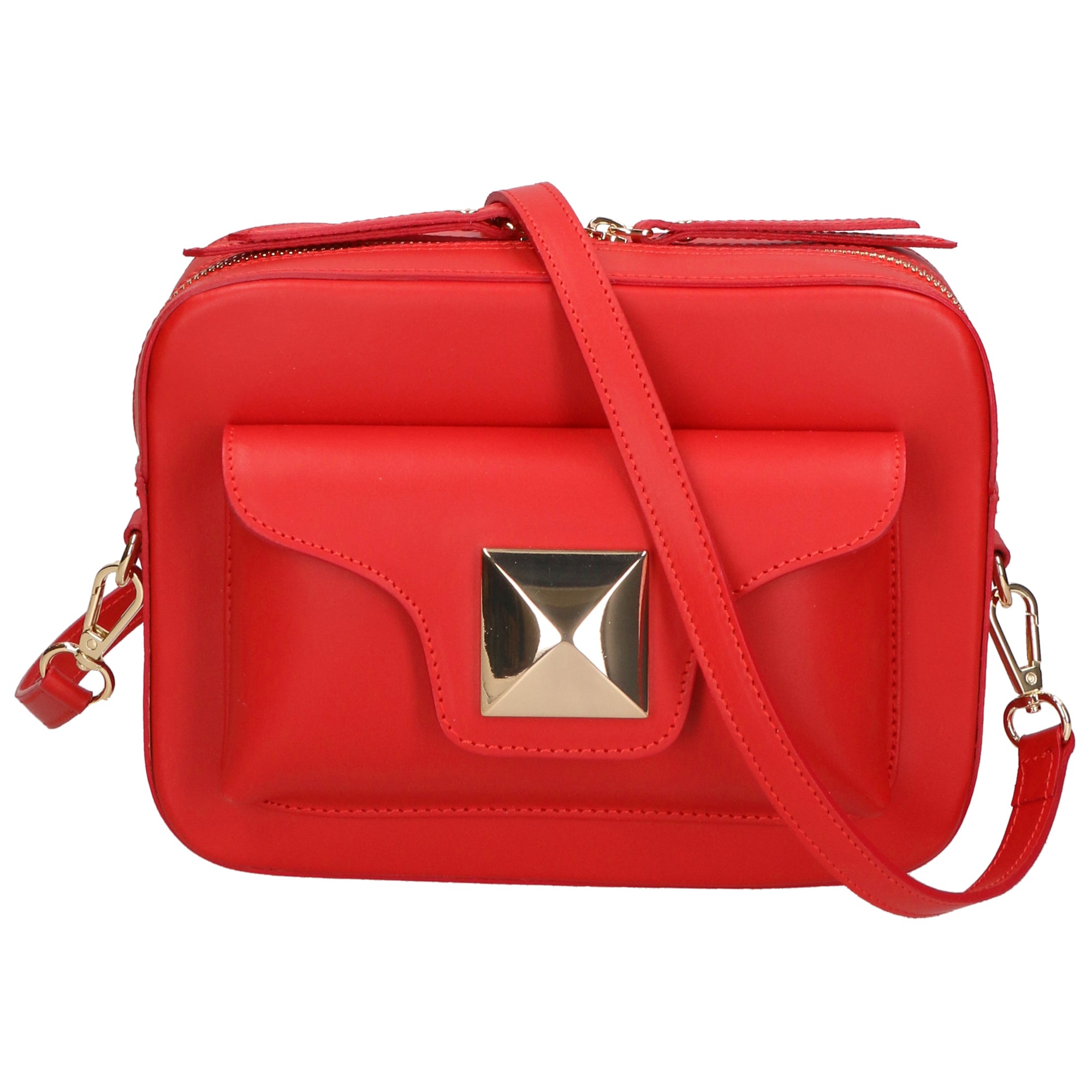 Ilenia Borsa a tracolla da donna 100% pelle 06013-L214 ROSSO Gave Lux