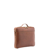 Borsa a mano unisex in vera pelle Made in Italy 4542-MARRONE Alessia Firenze