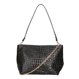 Lorelei Borsa a spalla da donna Vera pelle croco 06498-019 NERO Gave Lux