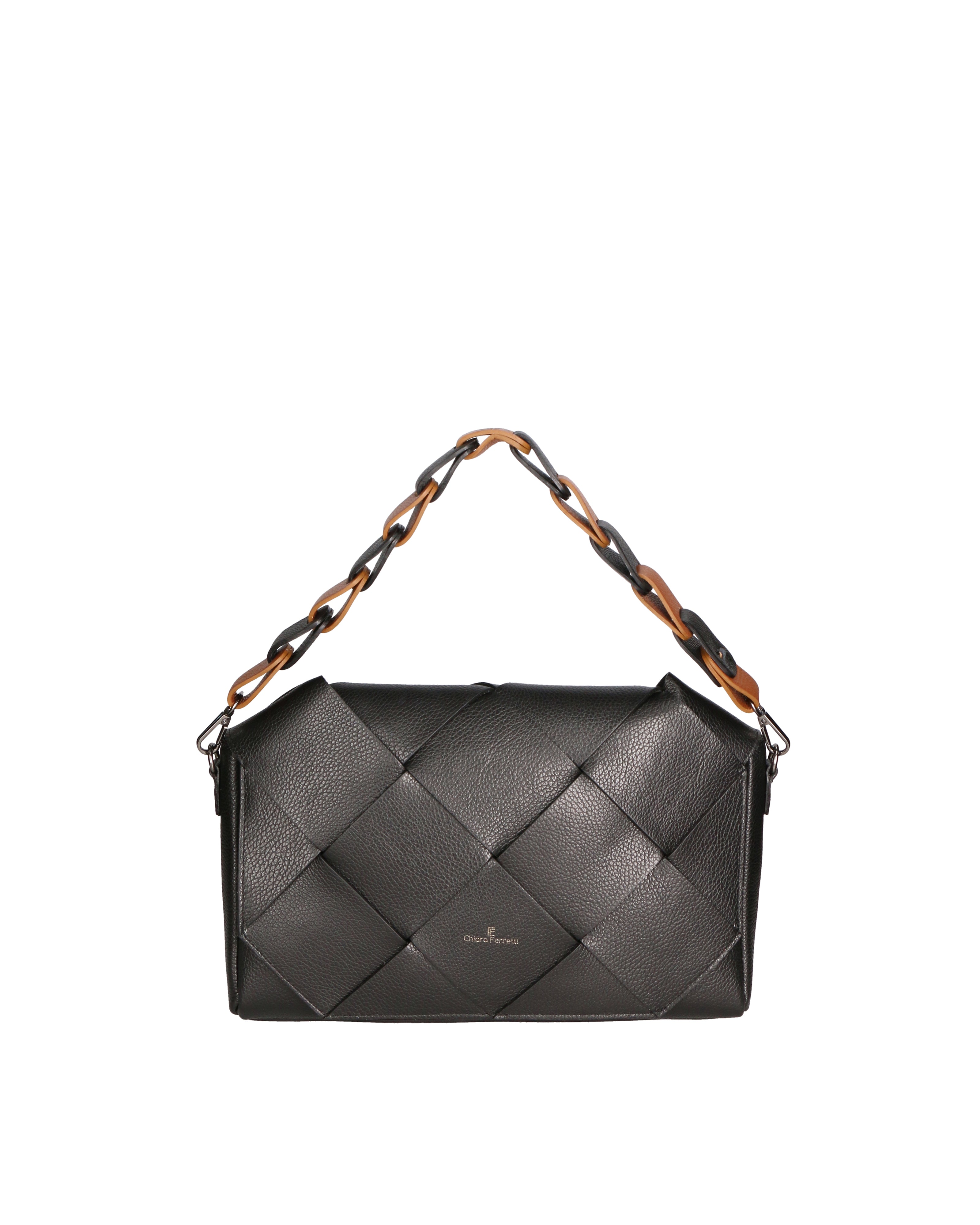 Valenza Ultra Borsa a spalla da donna Vera pelle 04155-D28 NERO Chiara Ferretti