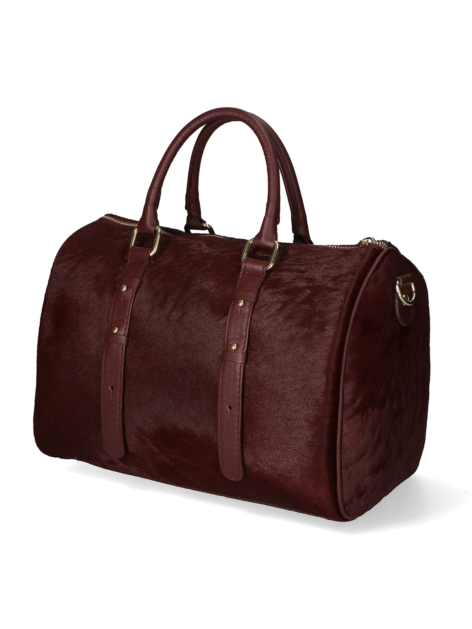 Borsa a mano da donna Vera pelle di cavallino MYB-8024-FW-BORGOGNA My Best Bag