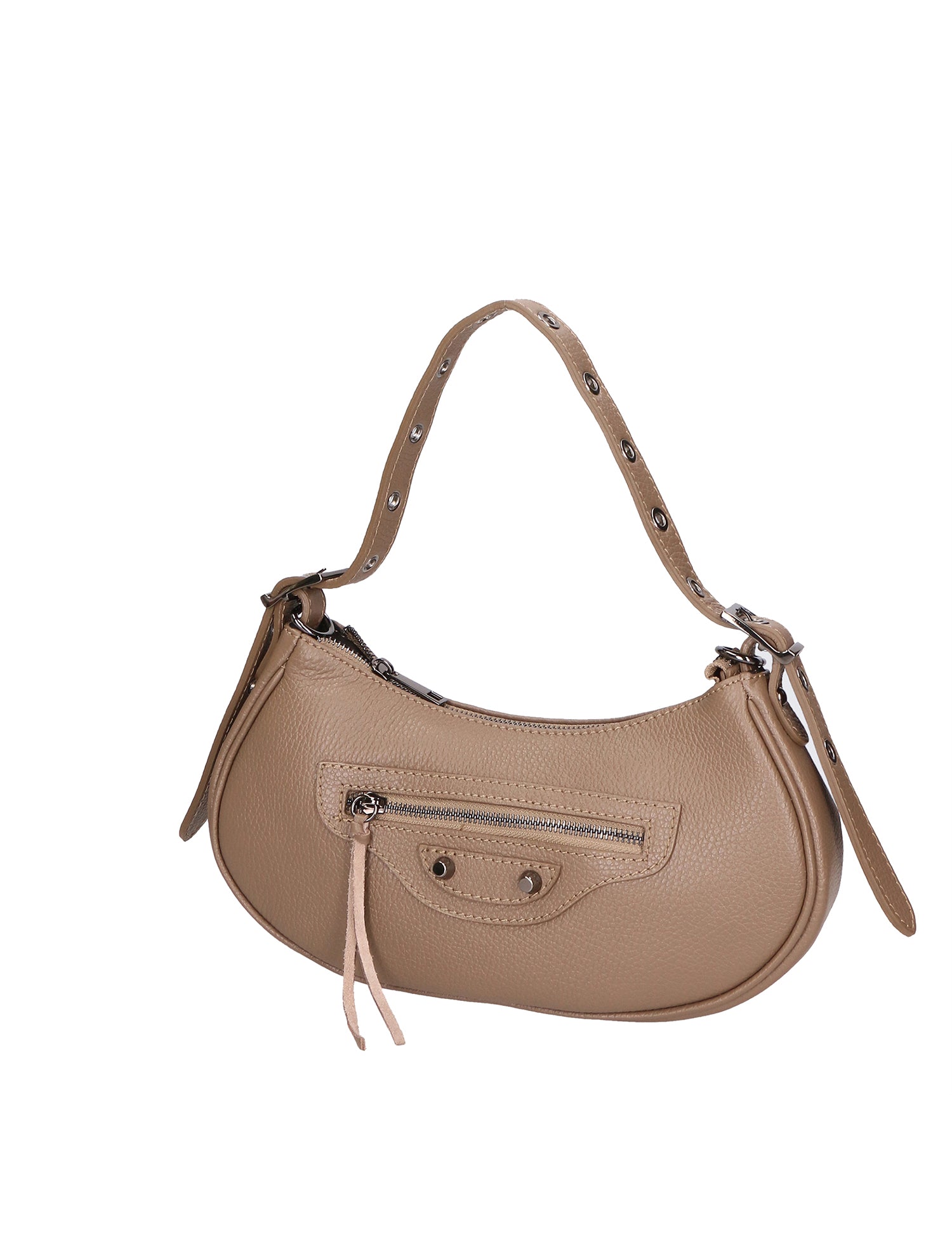 Loredana Borsa a spalla da donna Vera pelle 06548-TAUPE Gave Lux
