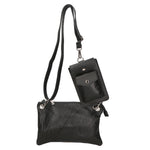 Ifigenia Borsa a tracolla da donna Vera pelle 05932-D28 NERO BLACK Gave Lux