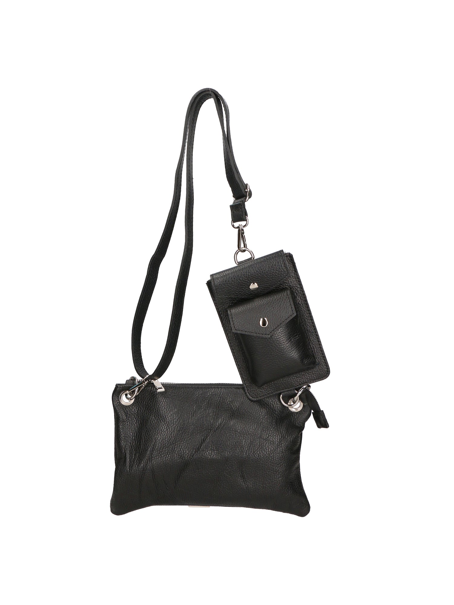 Ifigenia Borsa a tracolla da donna Vera pelle 05932-D28 NERO BLACK Gave Lux
