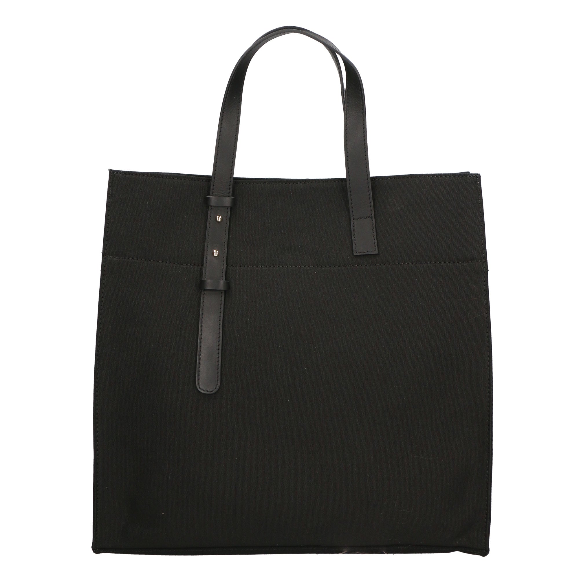 Borsa a mano da donna Vera pelle e cotone MYB-7037-SS-NERO My Best Bag