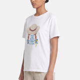 T-shirt in 84% Cotone 16% Elastan Bianco