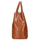 Letizia Borsa a mano da donna Pelle stampata croco 06542-CUOIO COGNAC Gave Lux