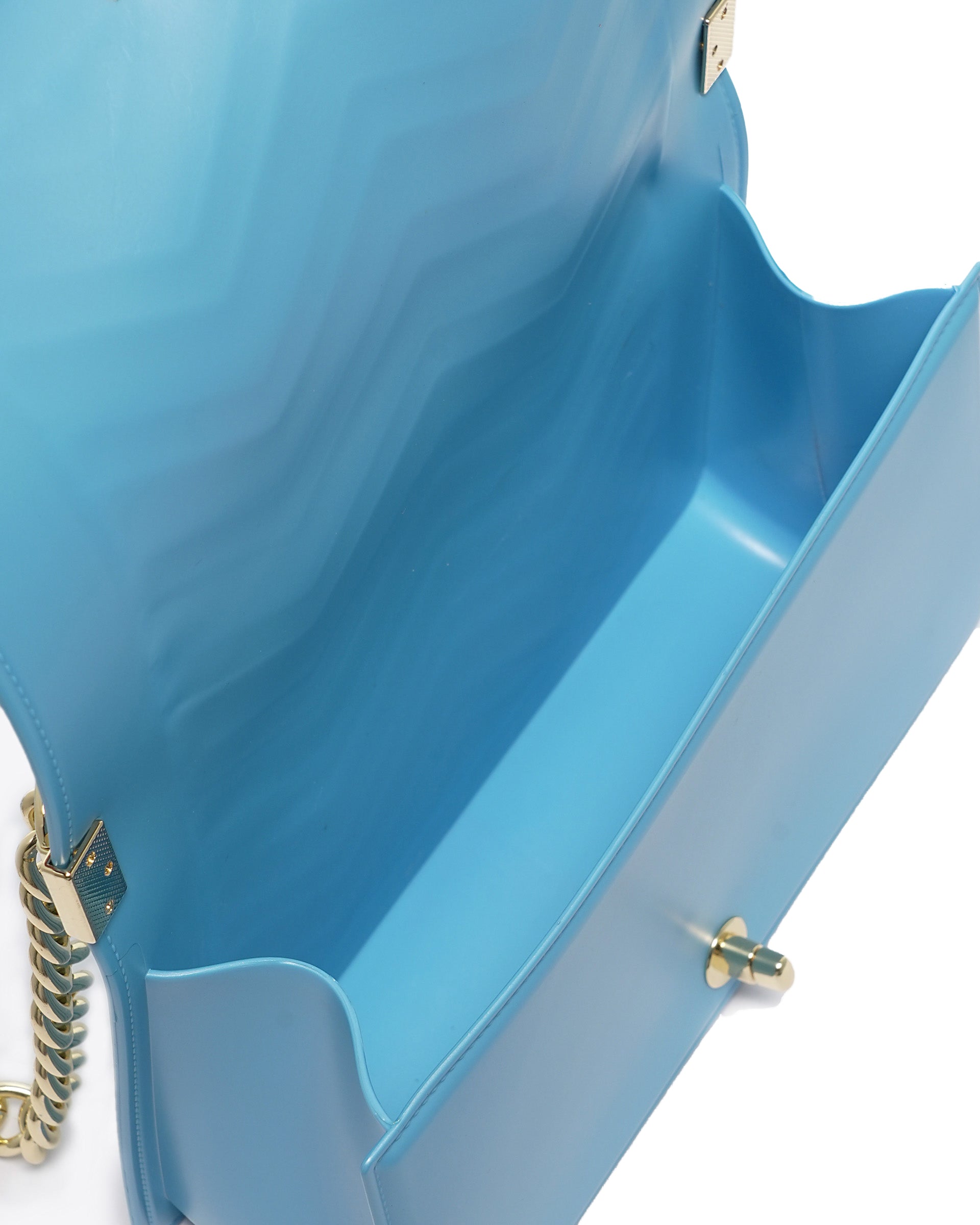 Borsa a mano da donna 100% Pvc FLAT M MANHATTAN-NORSE BLUE + LIGHT GOLD Marc Ellis