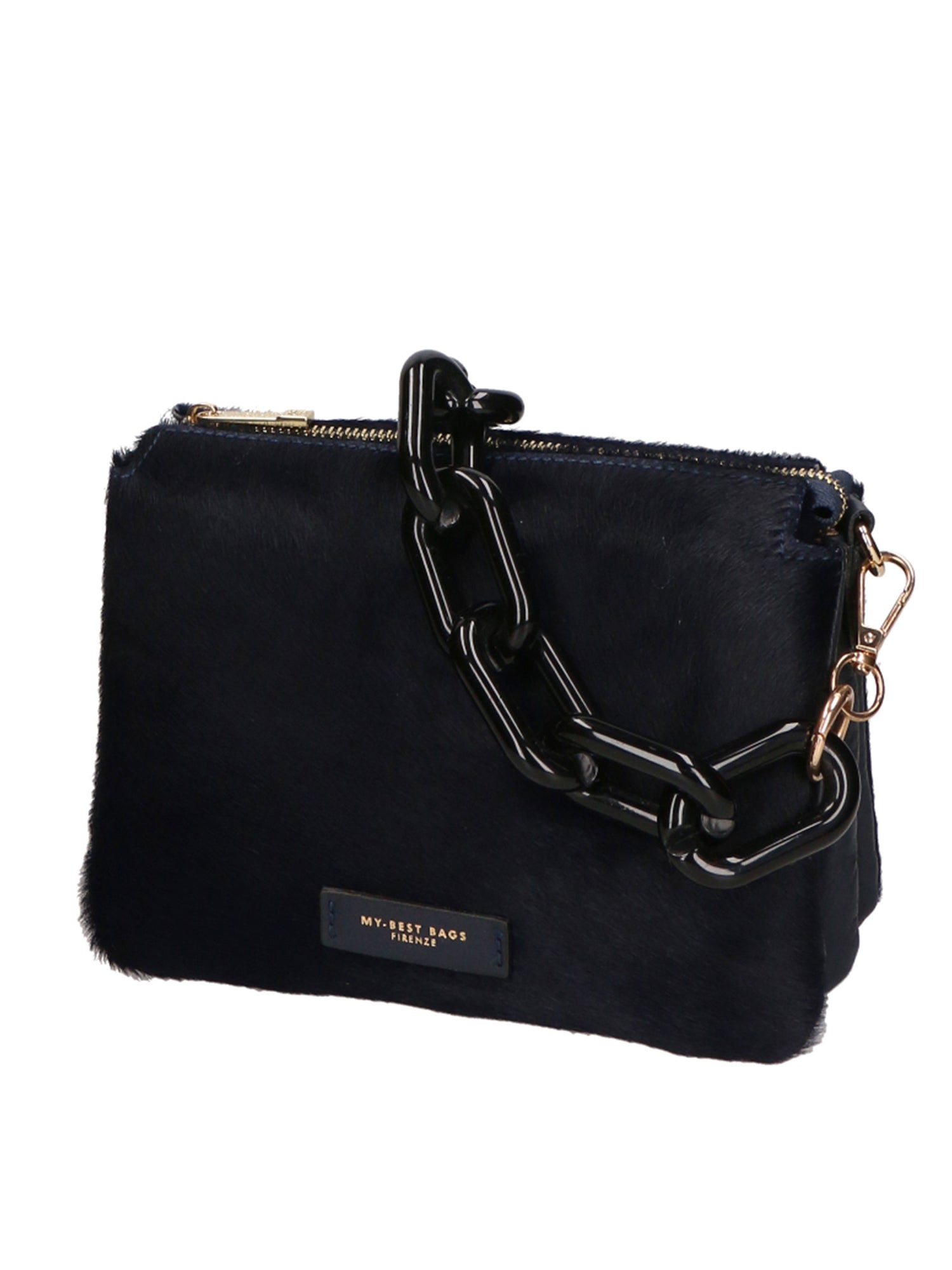 Borsa a spalla da donna Vera pelle di cavallino MYB-8021-FW-NOTTE My Best Bag