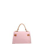 Borsa a mano da donna 100% vera pelle 07221-D56 PINK+D44 CUOIO Roberta Rossi