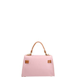 Borsa a mano da donna 100% vera pelle 07221-D56 PINK+D44 CUOIO Roberta Rossi