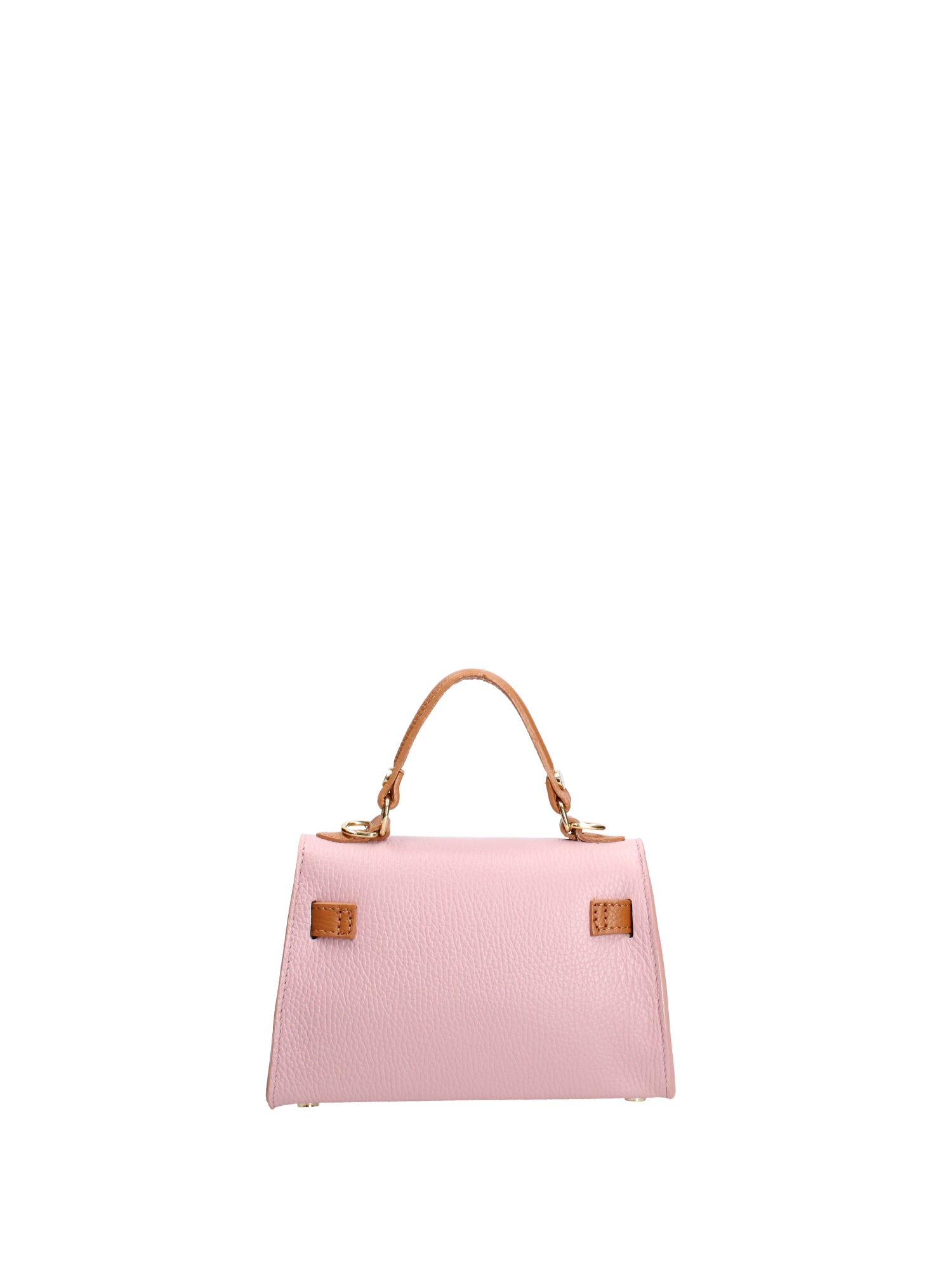 Borsa a mano da donna 100% vera pelle 07221-D56 PINK+D44 CUOIO Roberta Rossi