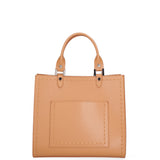 Borsa a mano da donna 100% vera pelle 07262-P 607 CUOIO Roberta Rossi