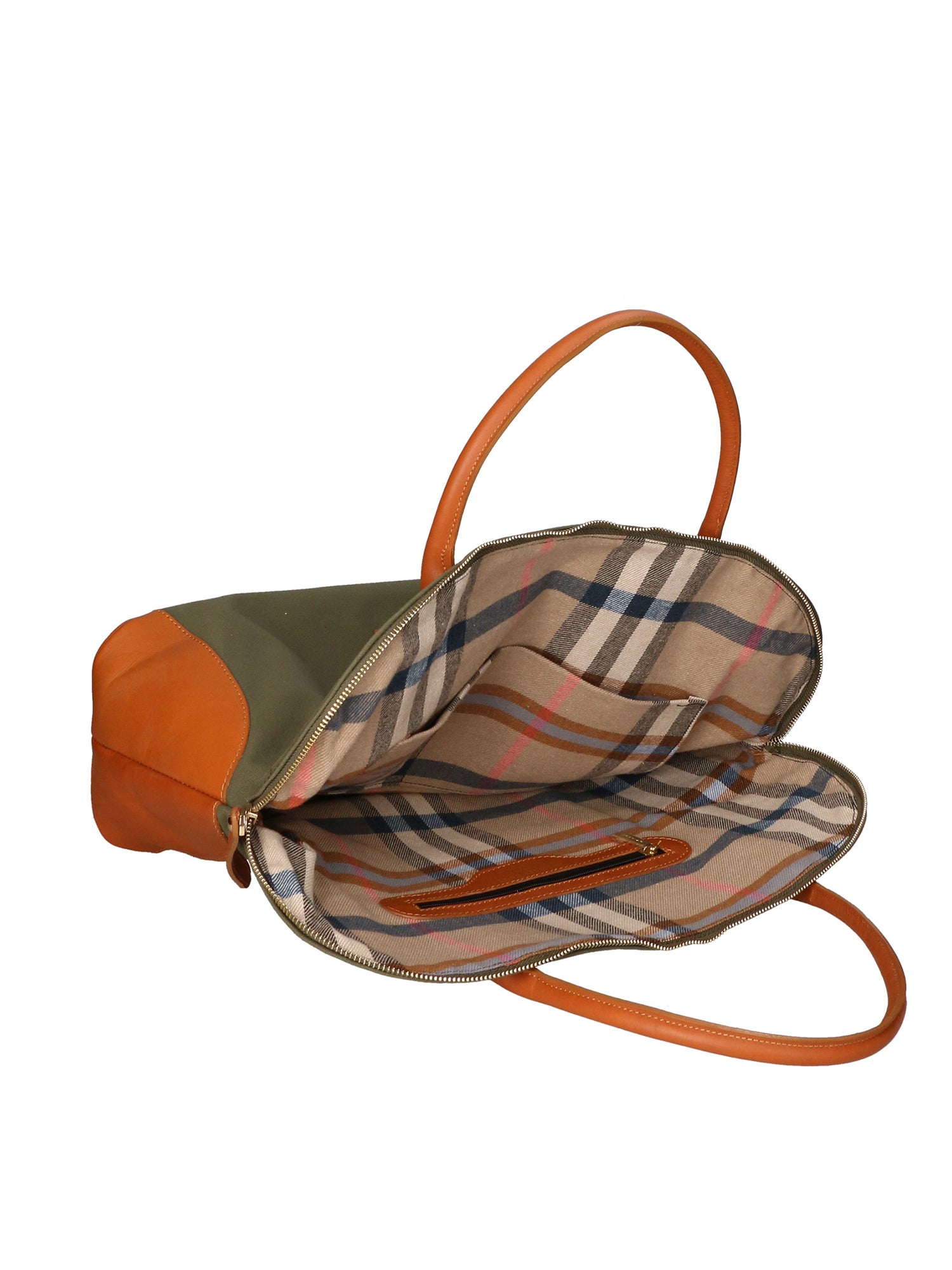 Borsa a mano da donna Pelle e Canva MYB-7018-SS-104 MILITARE My Best Bag