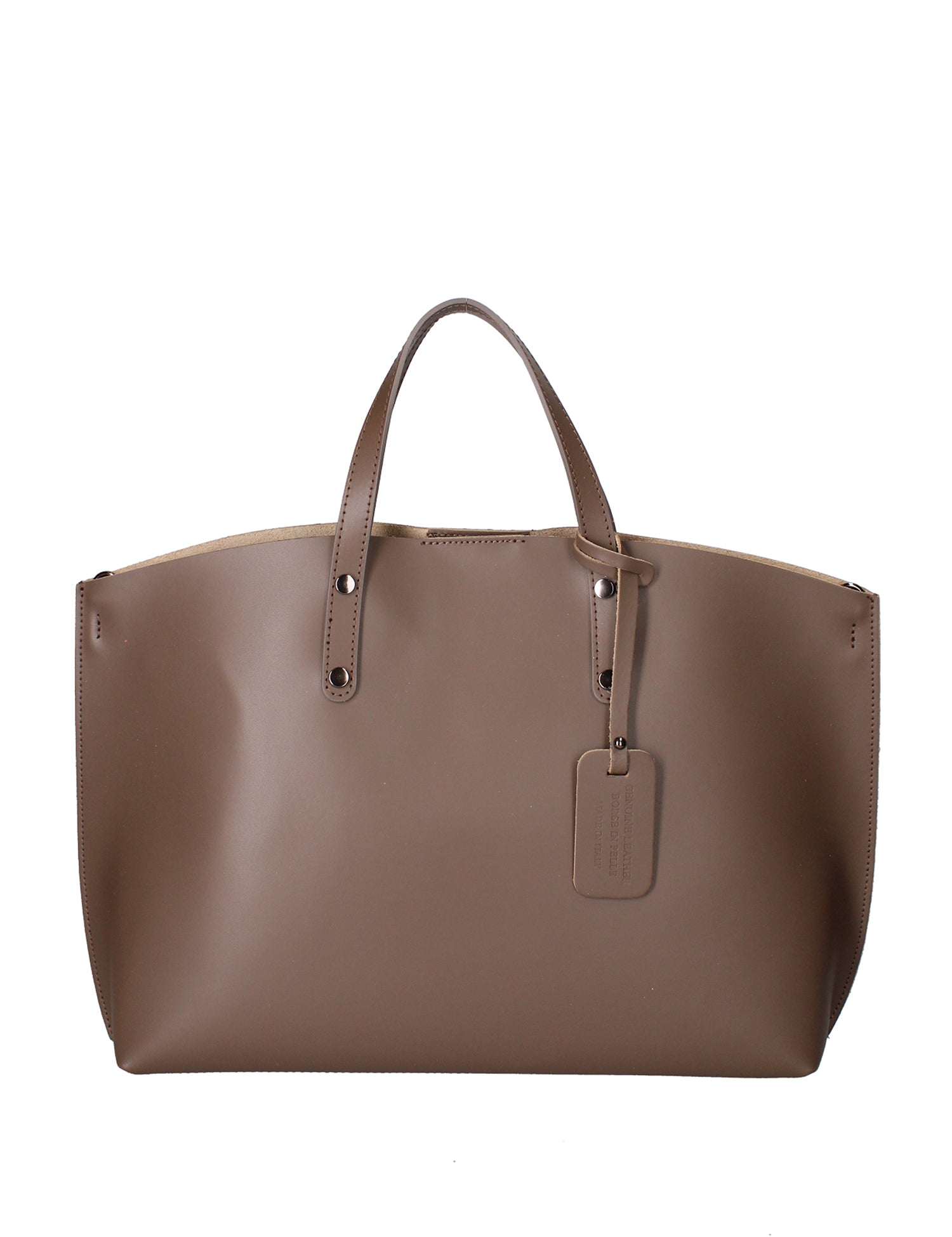 Lumena Borsa a mano da donna Vera pelle 2094-L134 TAUPE SCURO Gave Lux