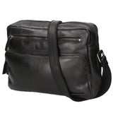 Borsa a tracolla unisex in vera pelle 100% pelle di vacchetta SN5862747-BLACK Santini Firenze