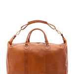 Borsa da viaggio unisex in vera pelle 100% cotone 4046-MIELE Alessia Firenze